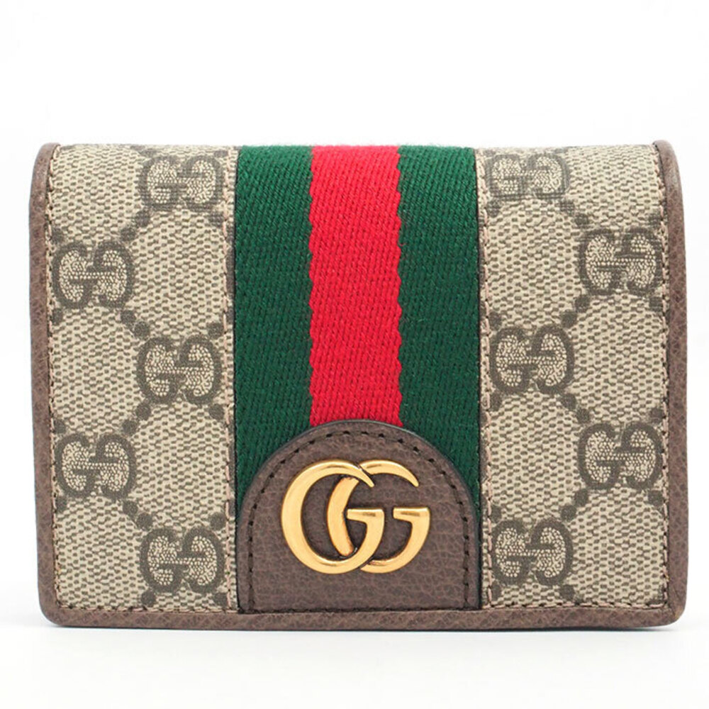 Gucci Web Disney Collaboration Three Little Pigs GG Supreme Bi fold Wallet
